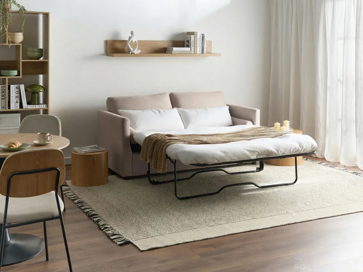 Sofa Bed Fabric Beige Callum