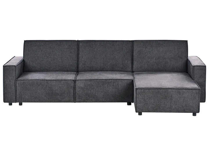 Gray sectional sofa on a white background