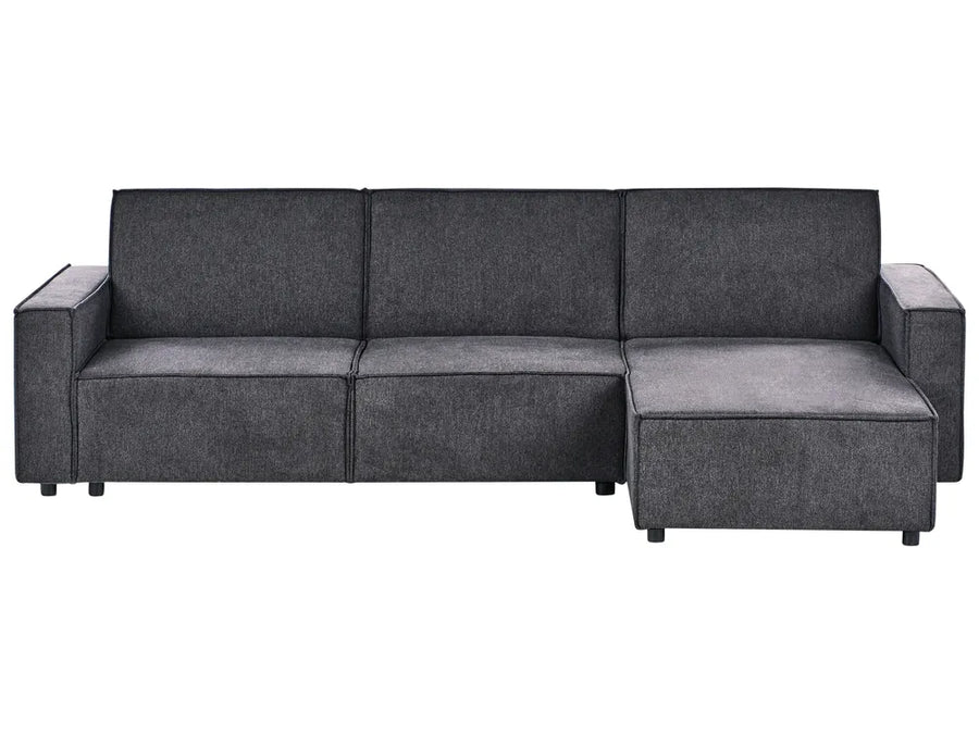 Gray sectional sofa on a white background