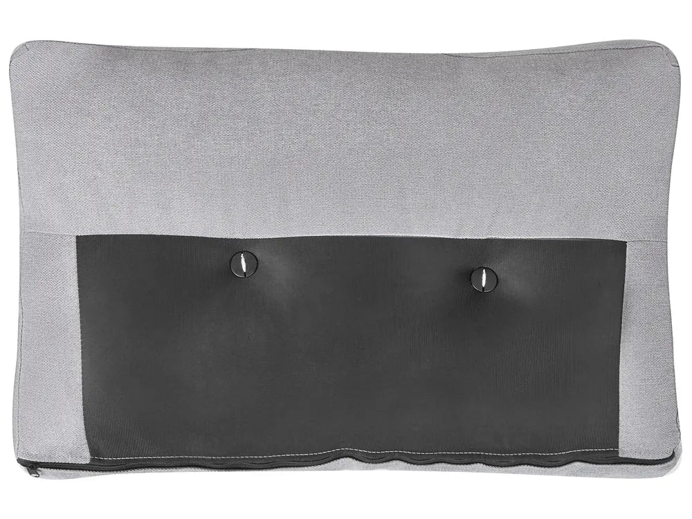 Corner Sofa Bed 4 Seater Fabric Light Grey with Storage Left Hand Skiatook