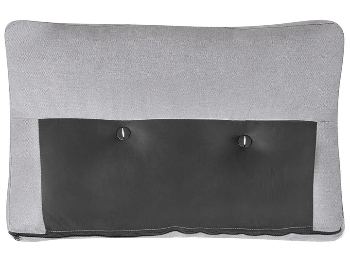 Corner Sofa Bed 4 Seater Fabric Light Grey with Storage Left Hand Skiatook