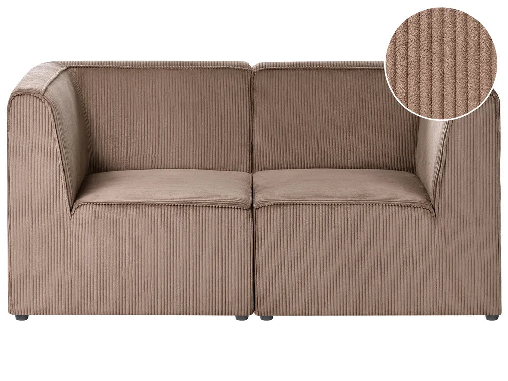 Modular Sofa 2 Seater Corduroy Sand Beige Ilkeston