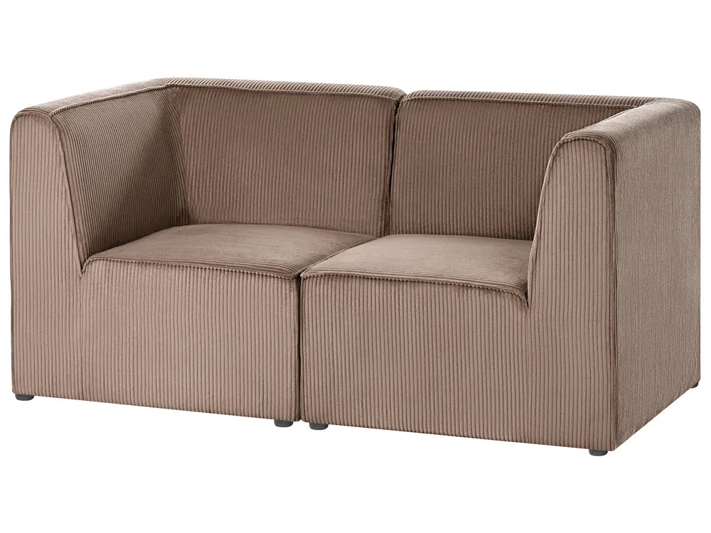 Modular Sofa 2 Seater Corduroy Sand Beige Ilkeston