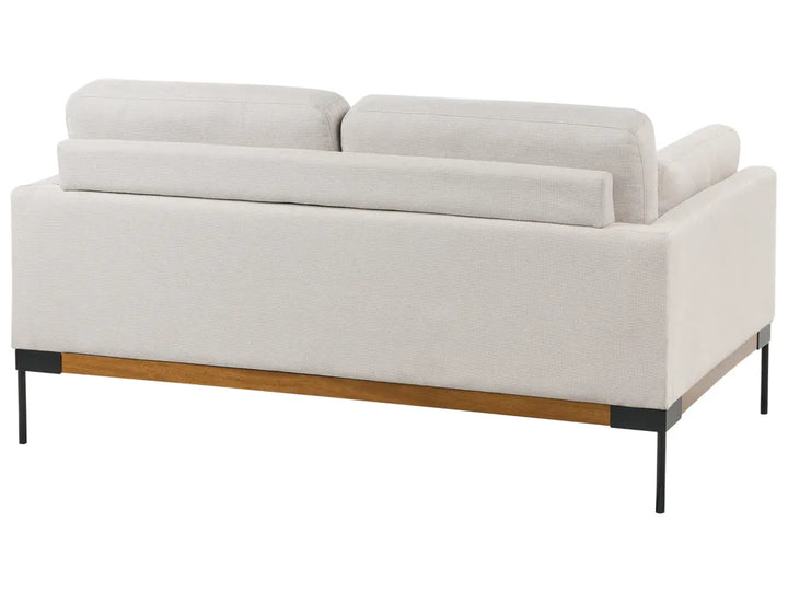 Sofa 2 Seater Fabric Light Beige Kiersten