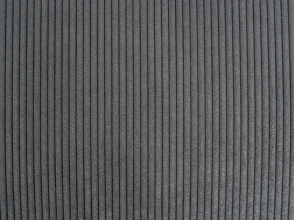 Corner Sofa Bed 3 Seater Corduroy Dark Grey with Storage Right Hand Deantrei