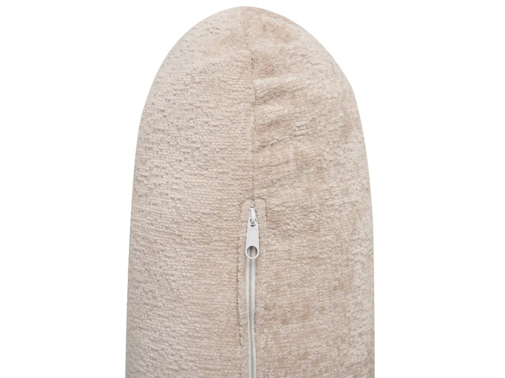 Corner Sofa 3 Seater Chenille Beige Left Hand Arvo