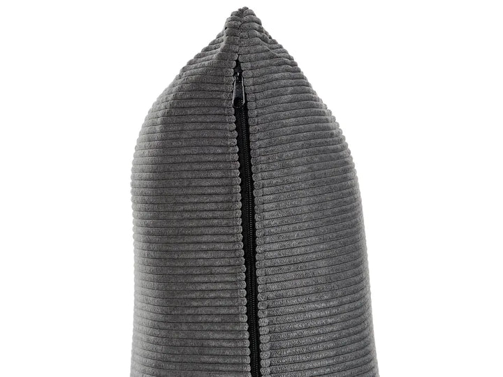 Corner Sofa Bed 3 Seater Corduroy Dark Grey with Storage Right Hand Deantrei