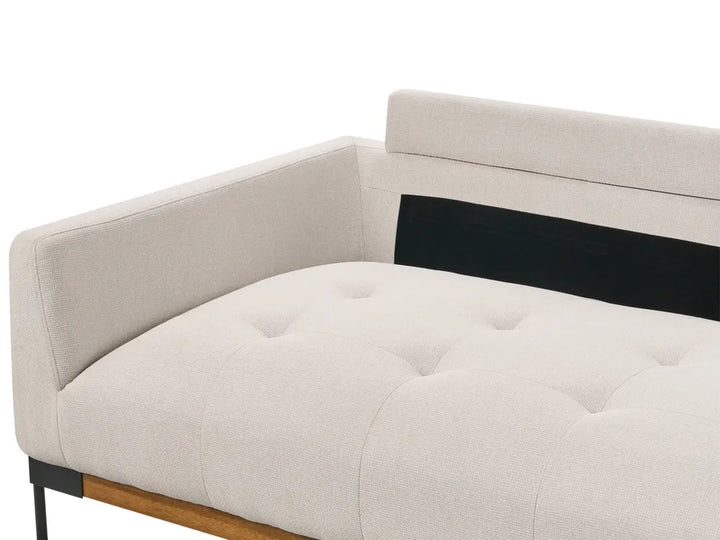 Sofa 2 Seater Fabric Light Beige Kiersten