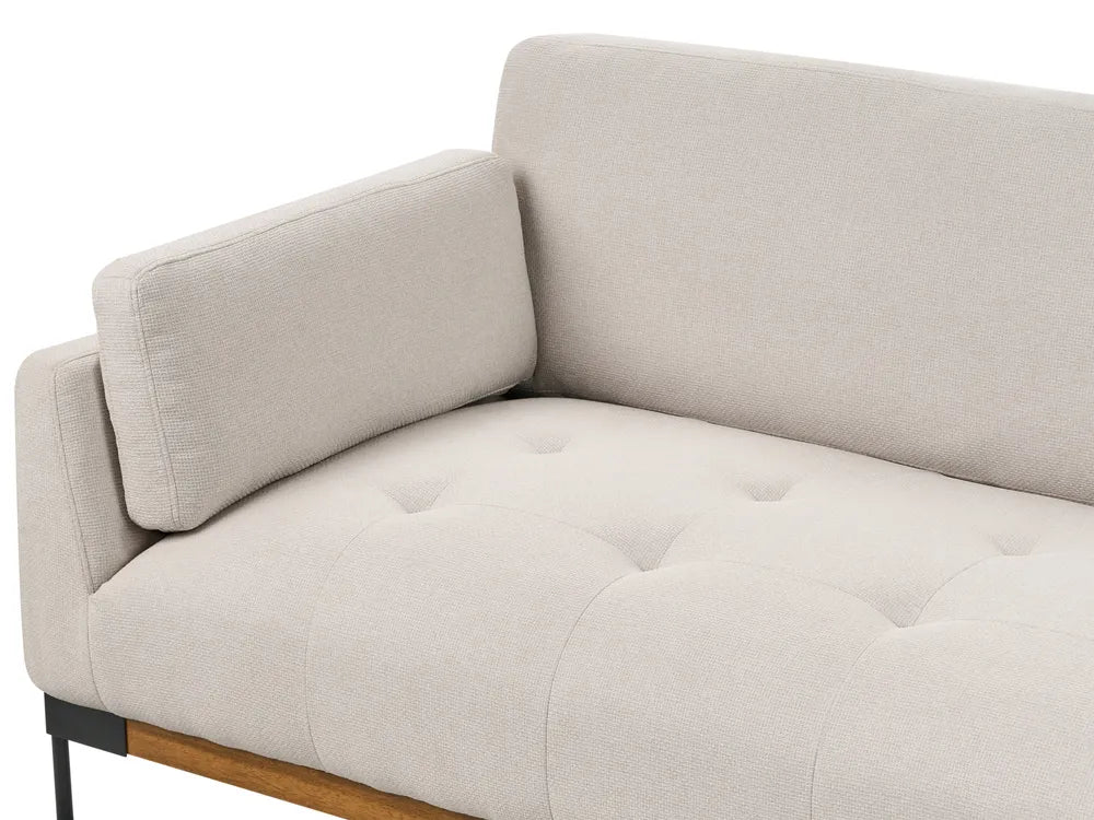 Sofa 2 Seater Fabric Light Beige Kiersten