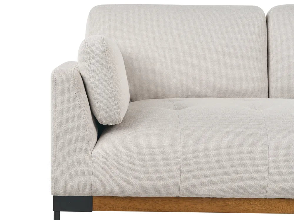 Sofa 2 Seater Fabric Light Beige Kiersten