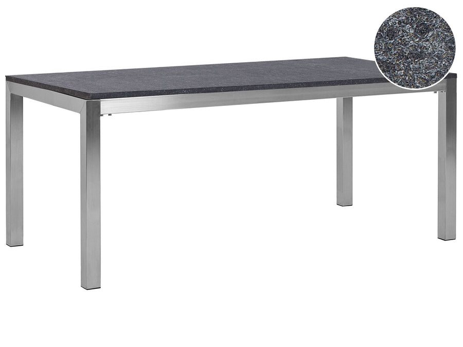 Grosseto Garden Dining Table 180 cm 90 cm Flamed Granite Graphite Grey