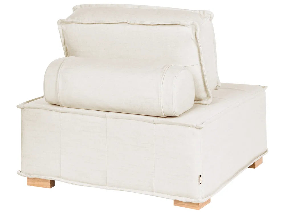 Modular Sofa 2 Seater Fabric Off-White Oxford