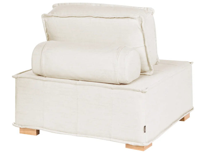 Modular Sofa 2 Seater Fabric Off-White Oxford