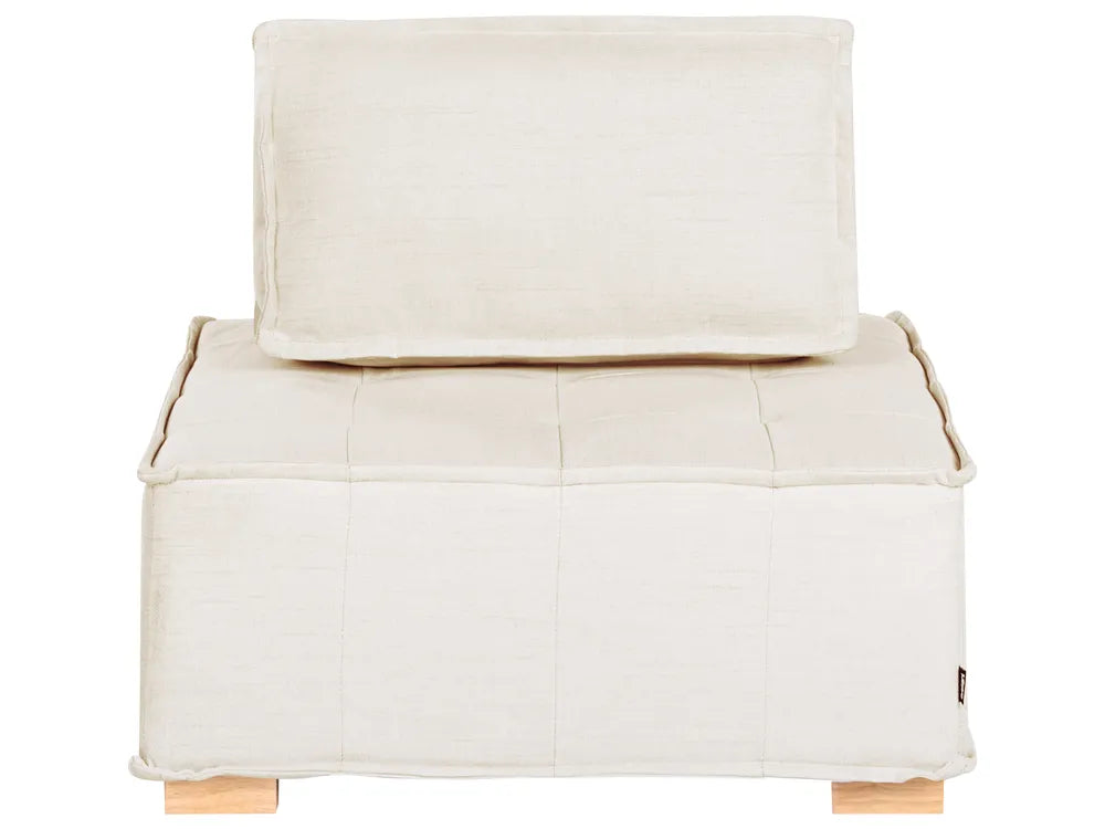 Modular Sofa 2 Seater Fabric Off-White Oxford