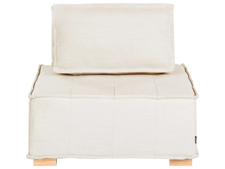 Modular Sofa 2 Seater Fabric Off-White Oxford