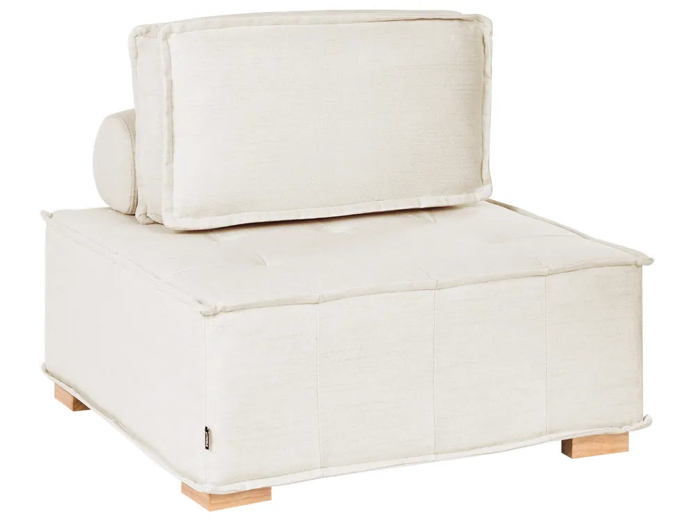 Modular Sofa 2 Seater Fabric Off-White Oxford