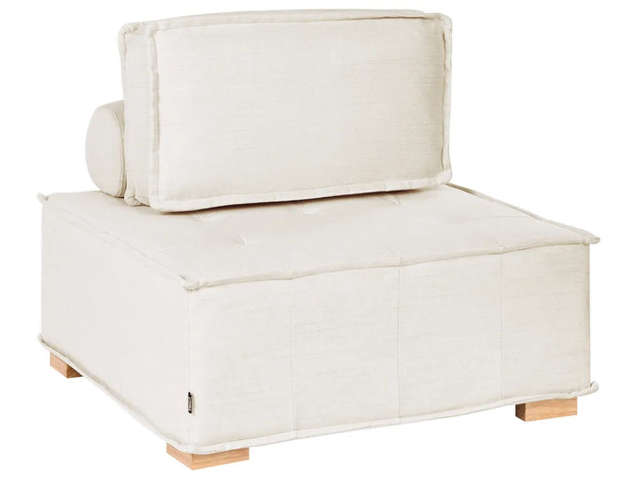 Modular Sofa 2 Seater Fabric Off-White Oxford