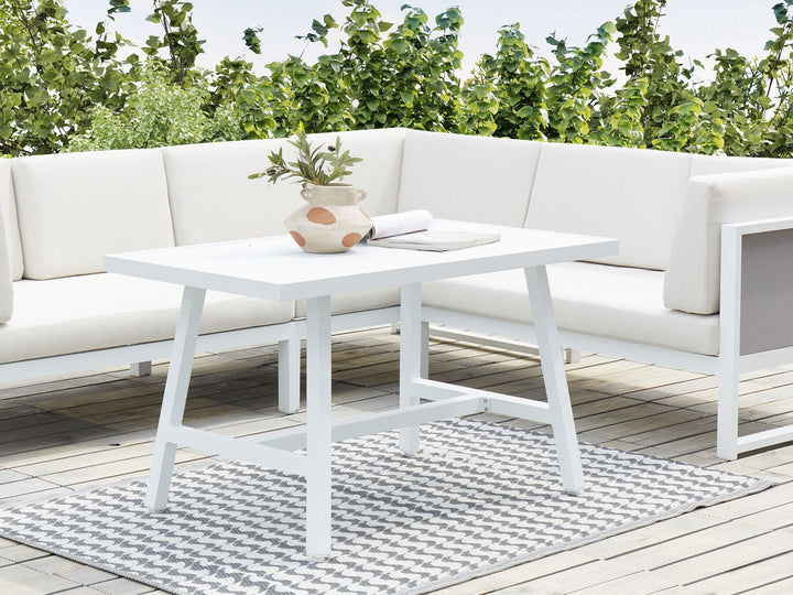 Fratte Garden Dining Table  120 cm 64 cm Metal White
