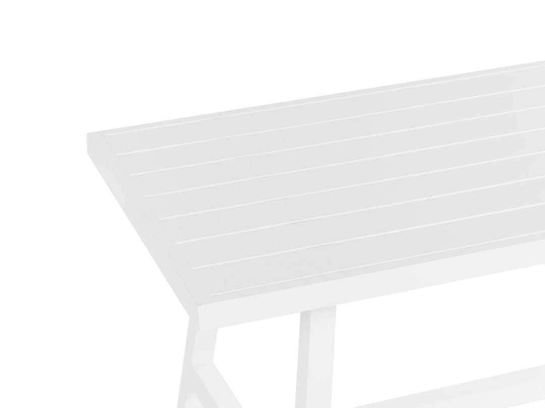 Fratte Garden Dining Table  120 cm 64 cm Metal White