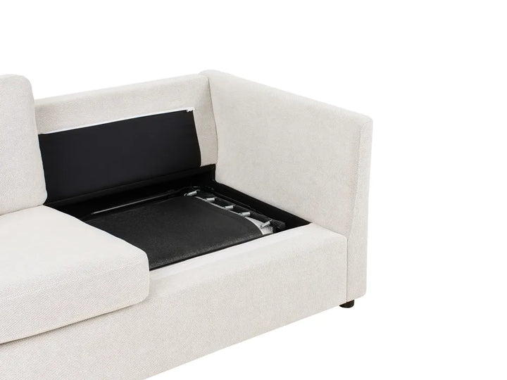 Sofa Bed Fabric Off-White Callum