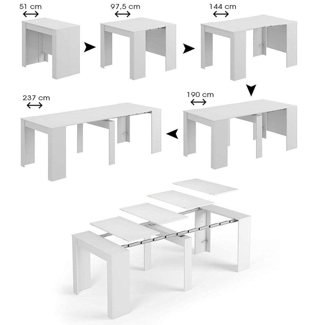 Rudd Concrete Grey Effect Large Extending Dining Table