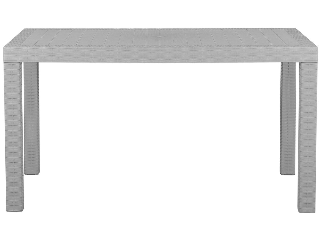 Fossano Garden Dining Table 140 cm 80 cm Light Grey