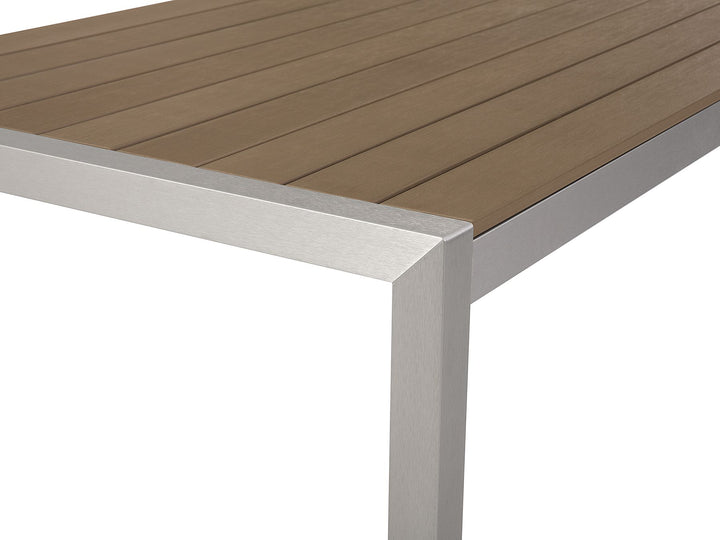 Vernio Garden Dining Table 180 cm 90 cm Metal Brown