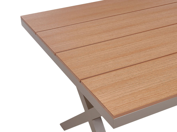 Tiano Garden Dining Table TIANO 160 cm 90 cm Metal Taupe