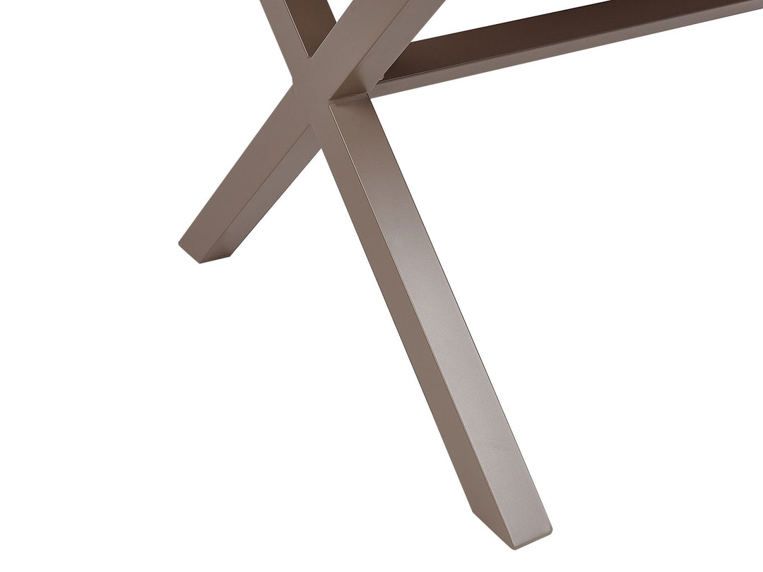 Tiano Garden Dining Table TIANO 160 cm 90 cm Metal Taupe