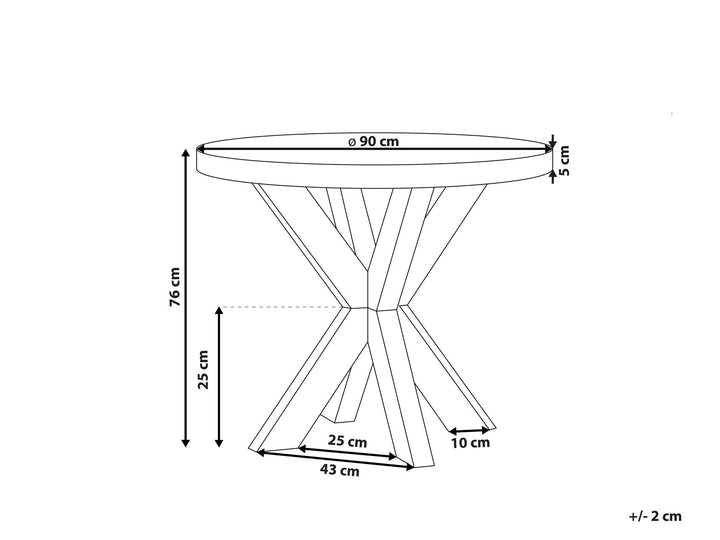 Olbia Garden Dining Table 90 cm 90 cm Concrete Grey