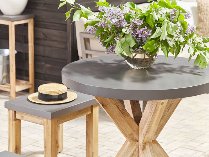 Olbia Garden Dining Table 90 cm 90 cm Concrete Grey