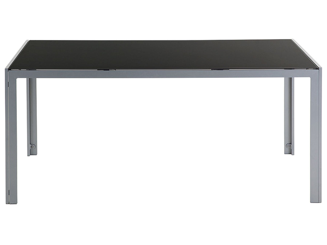 Catania Garden Dining Table  160 cm 91 cm Glass Black