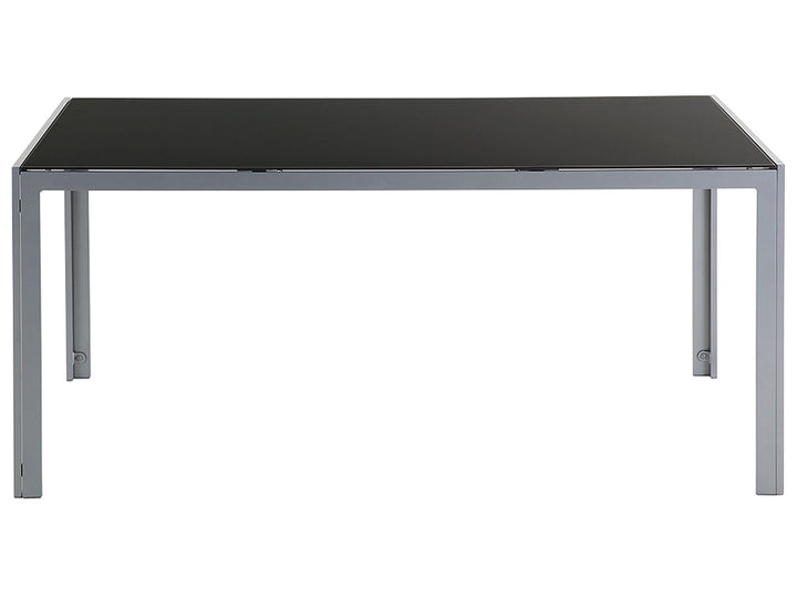 Catania Garden Dining Table  160 cm 91 cm Glass Black