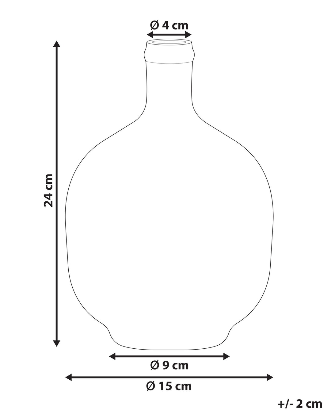 Paratha Decorative Vase Glass 24 cm Green