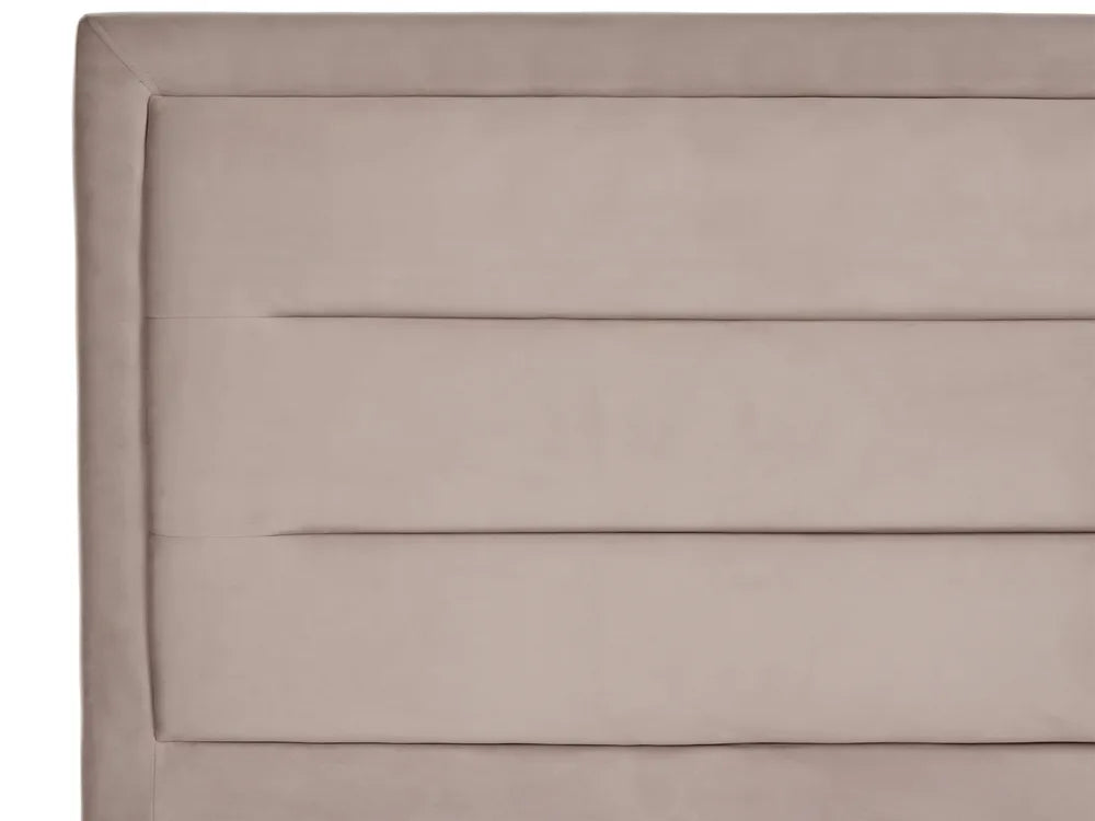 Bed Velvet 180 x 200 cm (EU Super King) Taupe Deilyn