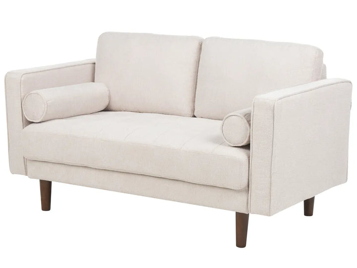 Sofa 2 Seater Fabric Light Beige Emryn