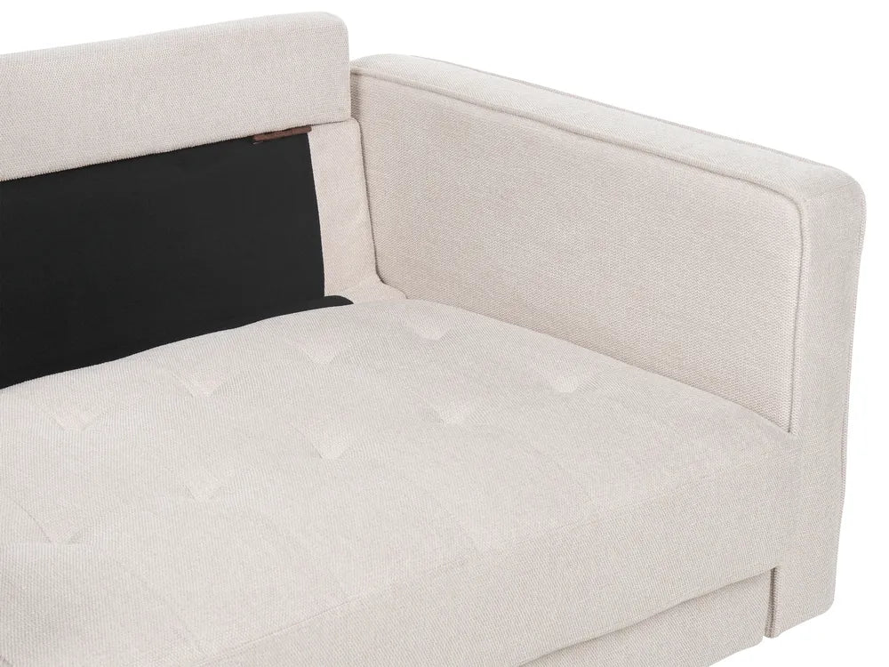 Sofa 2 Seater Fabric Light Beige Emryn