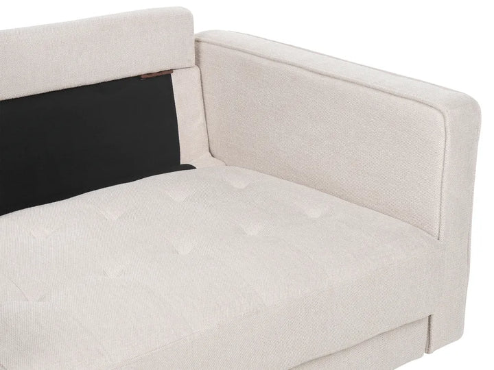 Sofa 2 Seater Fabric Light Beige Emryn