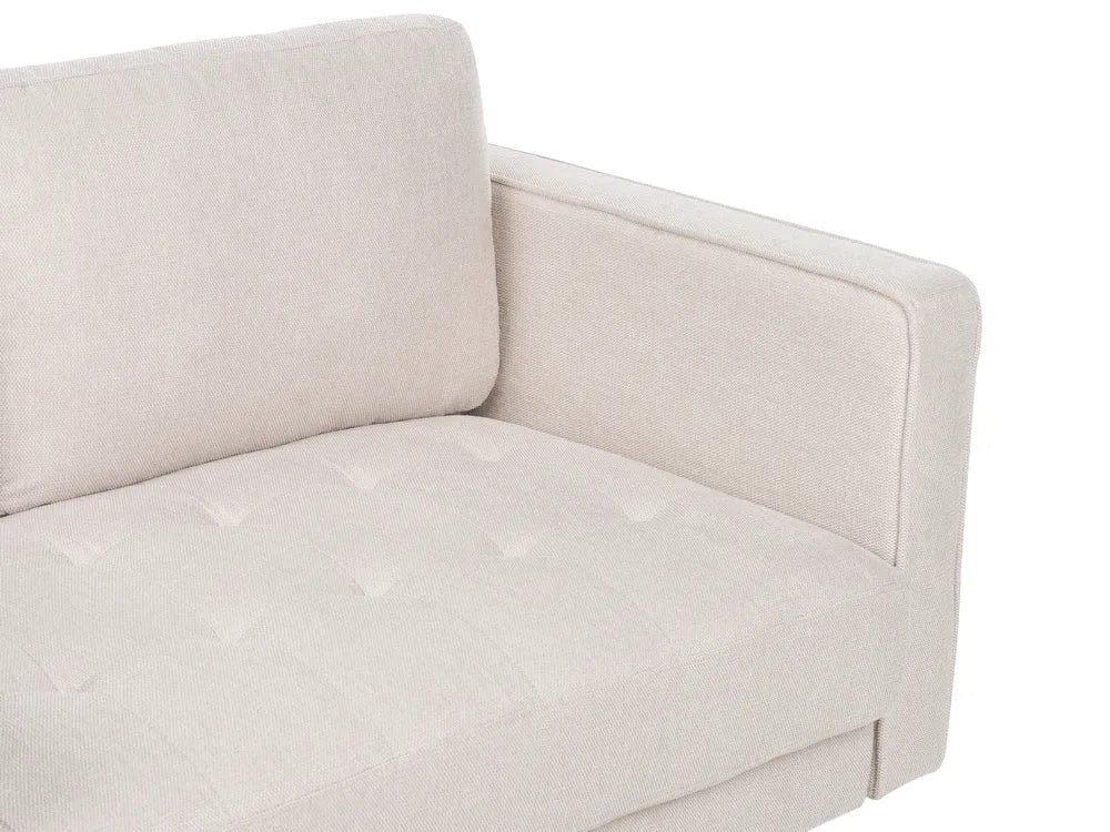 Sofa 2 Seater Fabric Light Beige Emryn