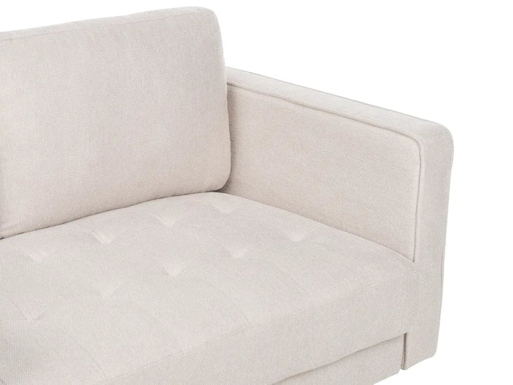 Sofa 2 Seater Fabric Light Beige Emryn