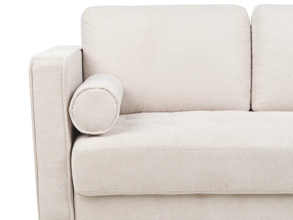 Sofa 2 Seater Fabric Light Beige Emryn