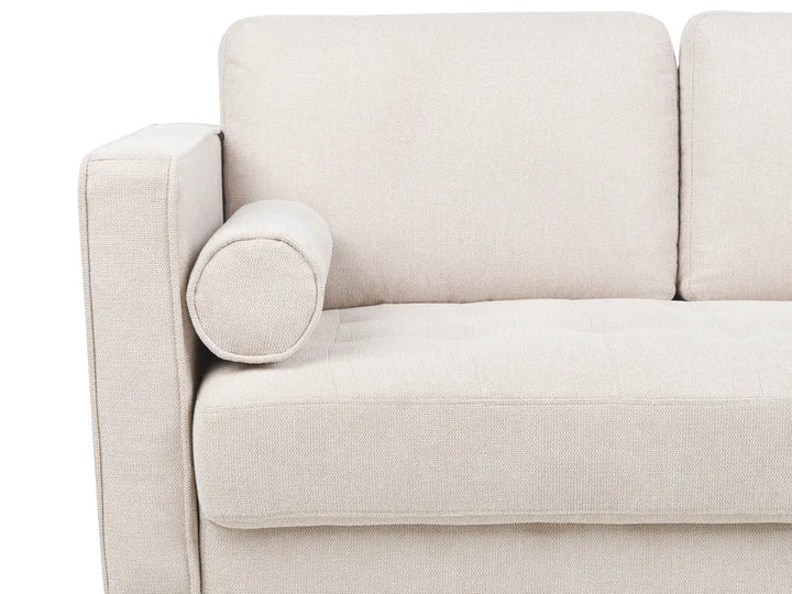 Sofa 2 Seater Fabric Light Beige Emryn
