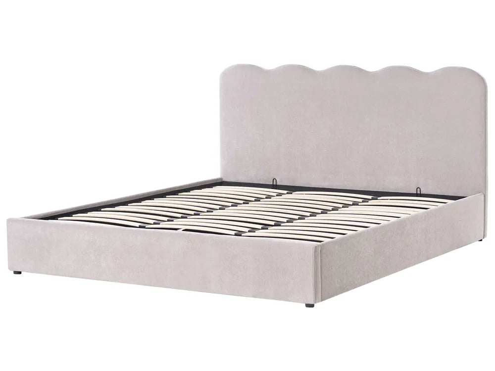 Contemporary ottoman bed with hidden under-bed storage