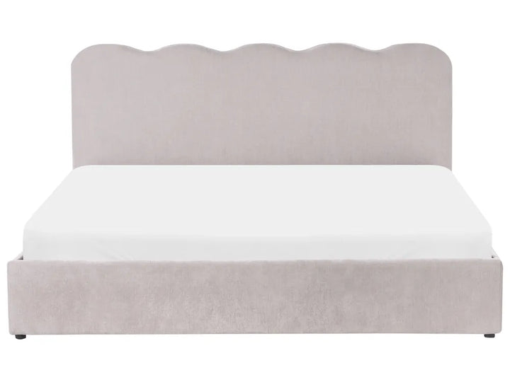 Ottoman Bed Chenille 180 x 200 cm (EU Super King) Taupe Airlia