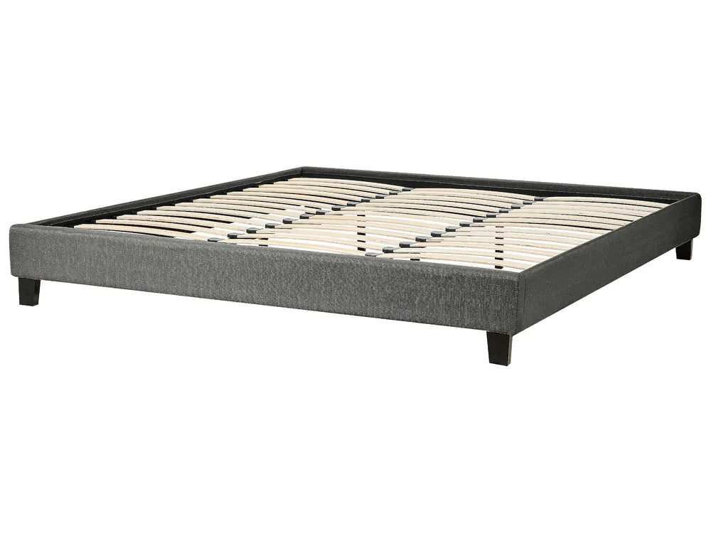 Bed without Headboard Fabric 180 x 200 cm (EU Super King) Grey Anterrio