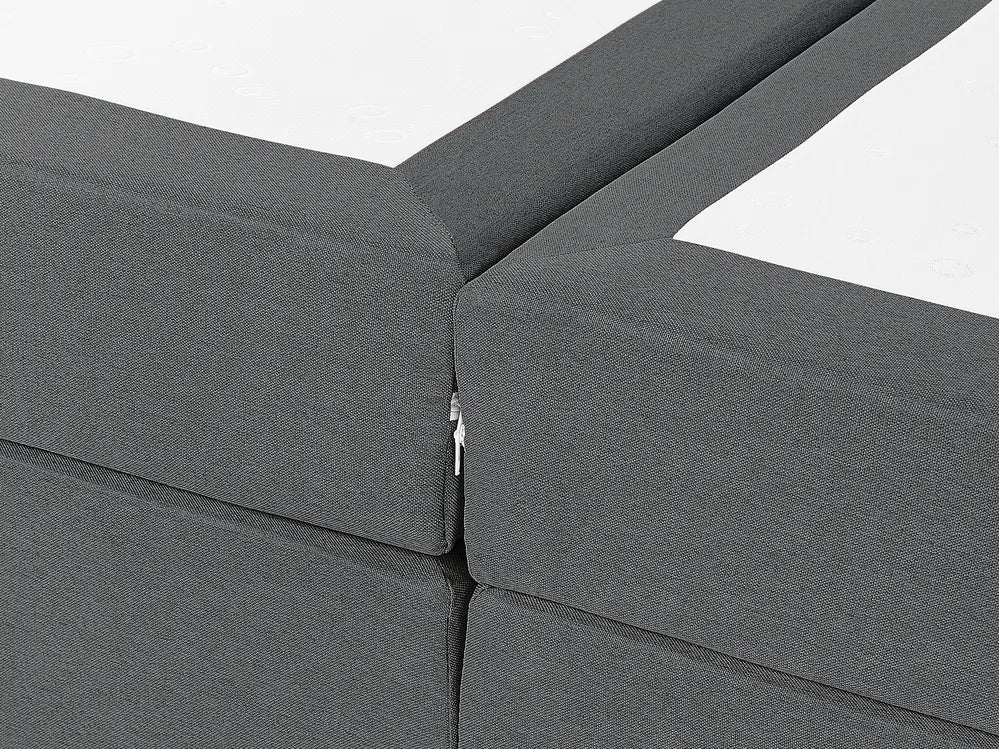 Divan Bed Fabric 160 x 200 cm (EU King Size) Dark Grey Ardin