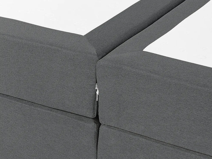 Divan Bed Fabric 160 x 200 cm (EU King Size) Dark Grey Ardin