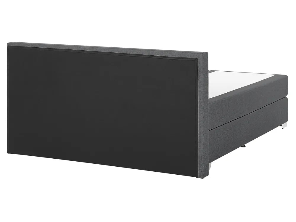 Black bed frame on a white background