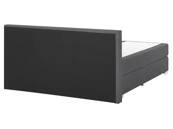 Black bed frame on a white background