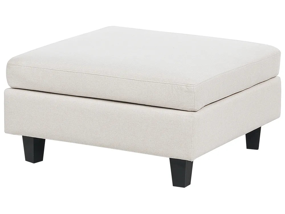 Modular Corner Sofa 5 Seater Fabric Light Beige with Ottoman Right Hand Turella